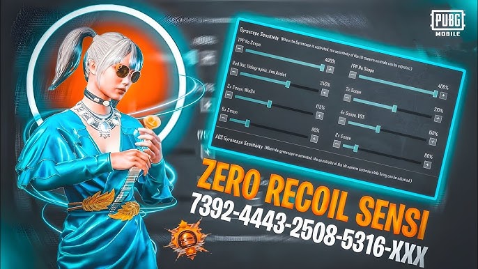 PUBG Mobile Zero Recoil Sensitivity Codes